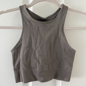 SET ACTIVE HIGH NECK CROP TOP